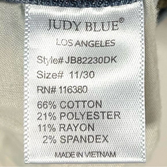 Judy Blue Womens Jeans 11 30 Stretch Chewed Hem Festival Boho Distressed Skinny - Picture 11 of 16